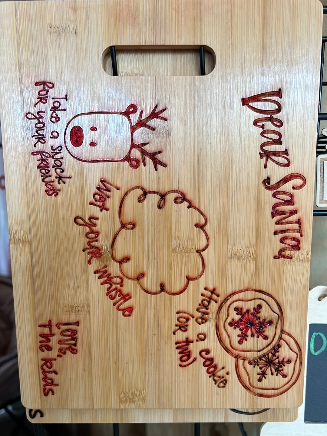 Santa's Cookies Cutting Board