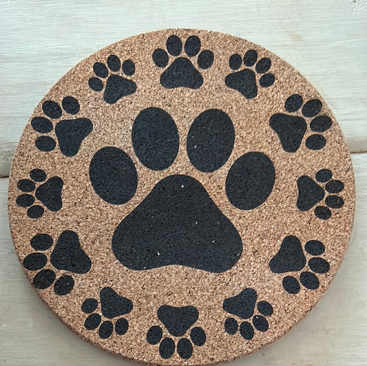 Dog Paw Cork Trivet